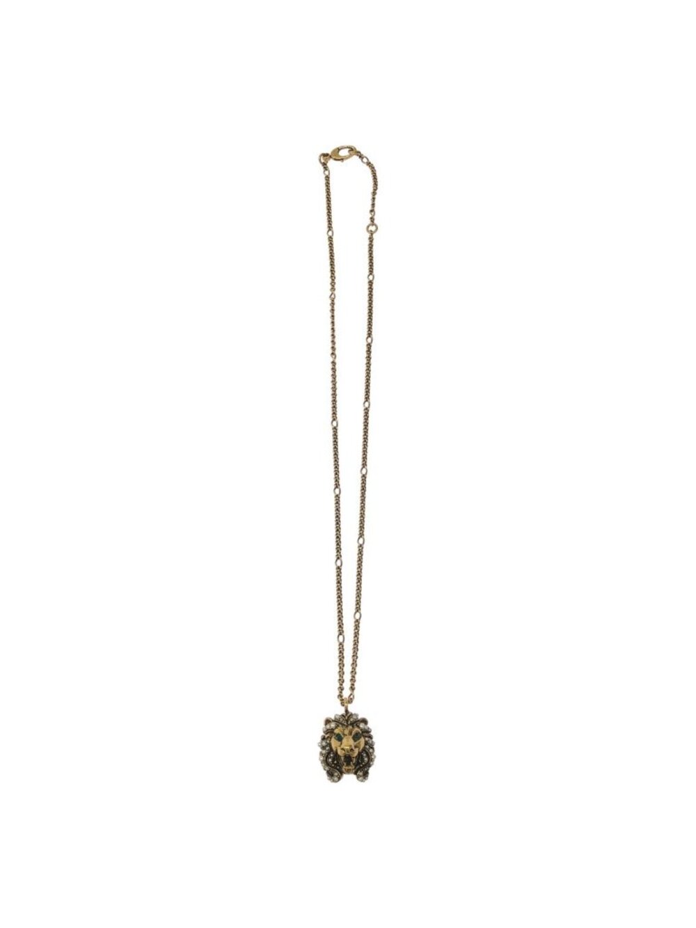 Gucci Lion Head Necklace Gold